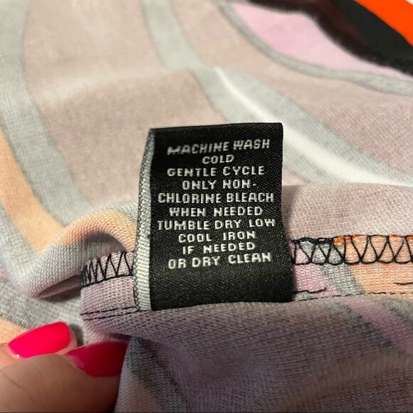 Groovy Mod Retro Colorful Vivid Bright Pencil Mini Skirt Size 8 Petite - Picture 7 of 10